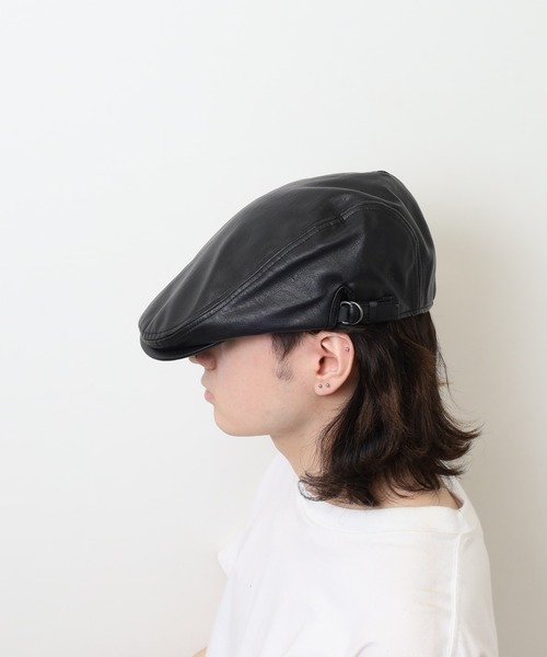 Sense of Grace（センスオブグレース）の「SYNTHETIC LEATHER HUNTING（ハンチング/ベレー帽・メンズ・ブラック/ダークブラウン/ブラウン/アイボリー/ブラック系/ダークブラウン系/アイボリー系/ベージュ・FREE/XL）」の17枚目の写真