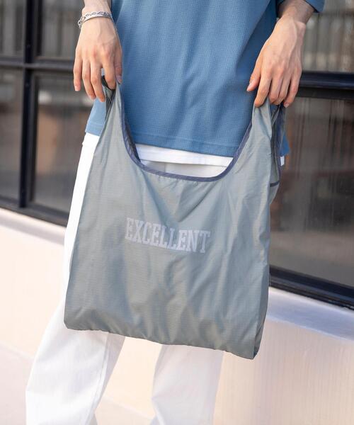 coen(コーエン)の「リフレクタープリントエコバッグ(エコバッグ/サブバッグ・メンズ・ライム/コバルトブルー/オレンジ/ダークグレー・FREE)」の5枚目の写真