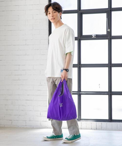 coen(コーエン)の「リフレクタープリントエコバッグ(エコバッグ/サブバッグ・メンズ・ライム/コバルトブルー/オレンジ/ダークグレー・FREE)」の12枚目の写真