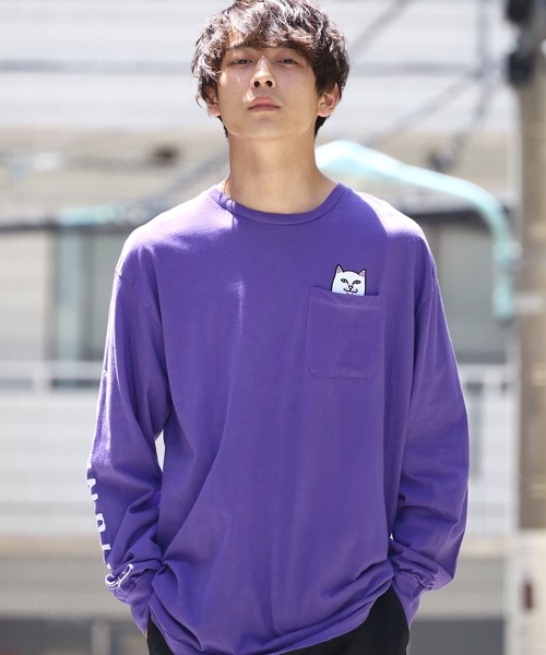 RIPNDIP(リップンディップ)の「RIPNDIP/リップンディップ LORD NERMAL POCKET LONG SLEEVE TEE Tシャツ(Tシャツ/カットソー・メンズ・パープル・M/L/XL)」の10枚目の写真