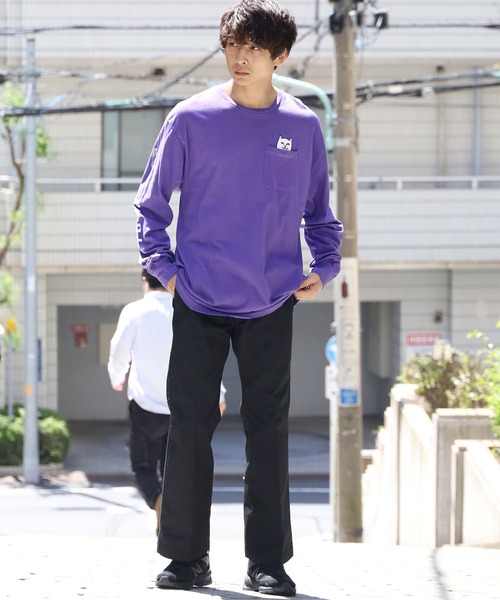 RIPNDIP(リップンディップ)の「RIPNDIP/リップンディップ LORD NERMAL POCKET LONG SLEEVE TEE Tシャツ(Tシャツ/カットソー・メンズ・パープル・M/L/XL)」の12枚目の写真