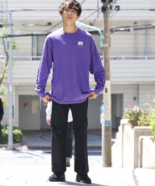 RIPNDIP(リップンディップ)の「RIPNDIP/リップンディップ LORD NERMAL POCKET LONG SLEEVE TEE Tシャツ(Tシャツ/カットソー・メンズ・パープル・M/L/XL)」の13枚目の写真