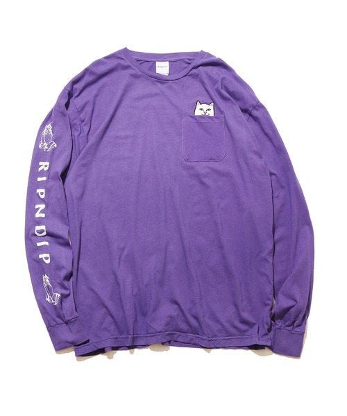 RIPNDIP(リップンディップ)の「RIPNDIP/リップンディップ LORD NERMAL POCKET LONG SLEEVE TEE Tシャツ(Tシャツ/カットソー・メンズ・パープル・M/L/XL)」の8枚目の写真