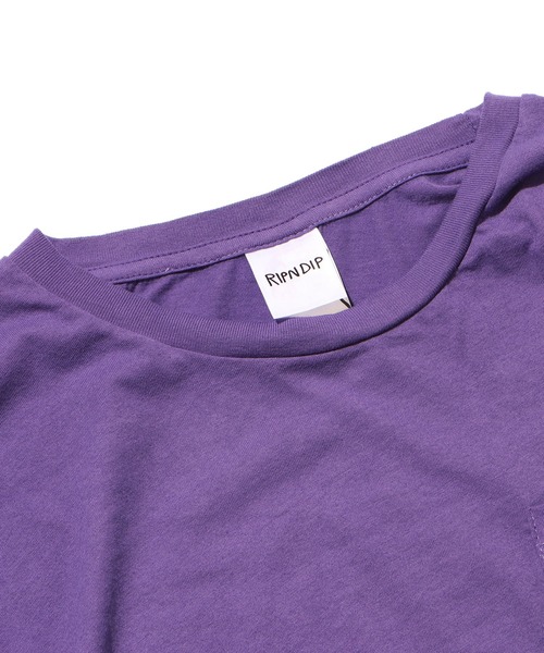RIPNDIP(リップンディップ)の「RIPNDIP/リップンディップ LORD NERMAL POCKET LONG SLEEVE TEE Tシャツ(Tシャツ/カットソー・メンズ・パープル・M/L/XL)」の4枚目の写真