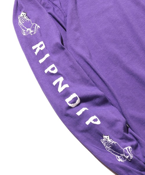 RIPNDIP(リップンディップ)の「RIPNDIP/リップンディップ LORD NERMAL POCKET LONG SLEEVE TEE Tシャツ(Tシャツ/カットソー・メンズ・パープル・M/L/XL)」の6枚目の写真
