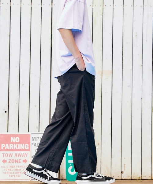 BARK MANHATTAN(バークマンハッタン)の「綿麻ストレッチ タックワイドパンツ(その他パンツ・メンズ・ブラック/ベージュ/ネイビー/ライトオリーブ/チェック・S/M/L)」の15枚目の写真