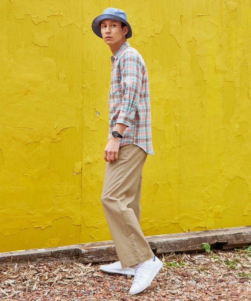 BARK MANHATTAN(バークマンハッタン)の「綿麻ストレッチ タックワイドパンツ(その他パンツ・メンズ・ブラック/ベージュ/ネイビー/ライトオリーブ/チェック・S/M/L)」の16枚目の写真