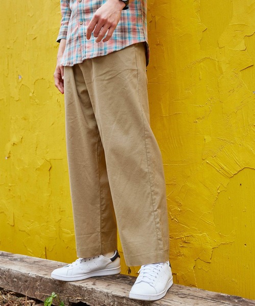 BARK MANHATTAN(バークマンハッタン)の「綿麻ストレッチ タックワイドパンツ(その他パンツ・メンズ・ブラック/ベージュ/ネイビー/ライトオリーブ/チェック・S/M/L)」の17枚目の写真