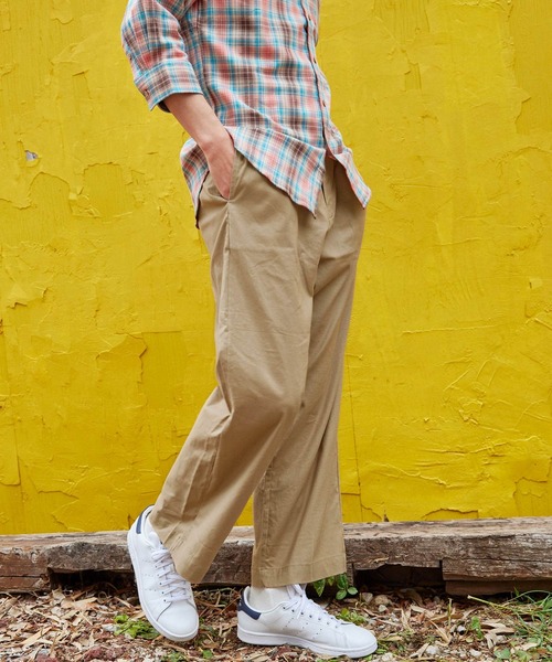 BARK MANHATTAN(バークマンハッタン)の「綿麻ストレッチ タックワイドパンツ(その他パンツ・メンズ・ブラック/ベージュ/ネイビー/ライトオリーブ/チェック・S/M/L)」の18枚目の写真