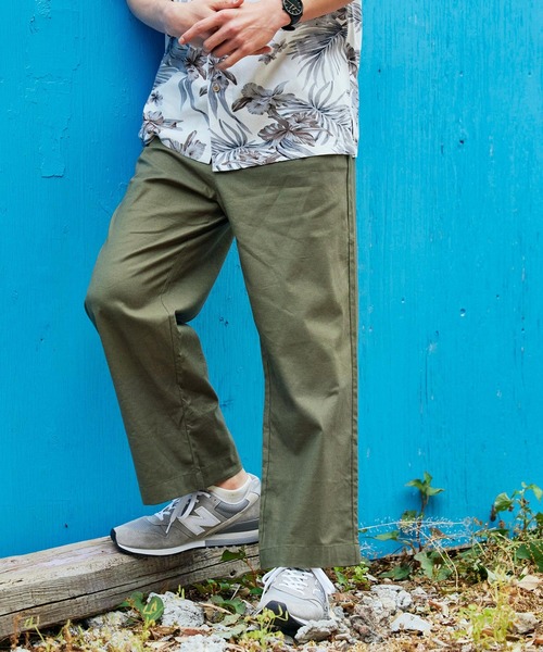 BARK MANHATTAN(バークマンハッタン)の「綿麻ストレッチ タックワイドパンツ(その他パンツ・メンズ・ブラック/ベージュ/ネイビー/ライトオリーブ/チェック・S/M/L)」の20枚目の写真