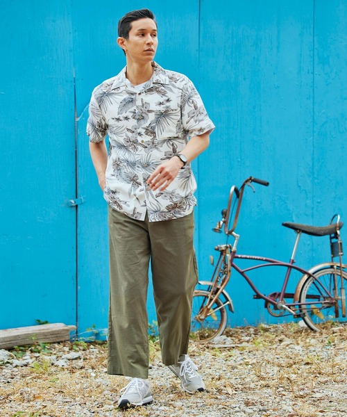 BARK MANHATTAN(バークマンハッタン)の「綿麻ストレッチ タックワイドパンツ(その他パンツ・メンズ・ブラック/ベージュ/ネイビー/ライトオリーブ/チェック・S/M/L)」の21枚目の写真