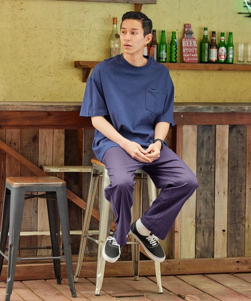 BARK MANHATTAN(バークマンハッタン)の「綿麻ストレッチ タックワイドパンツ(その他パンツ・メンズ・ブラック/ベージュ/ネイビー/ライトオリーブ/チェック・S/M/L)」の22枚目の写真