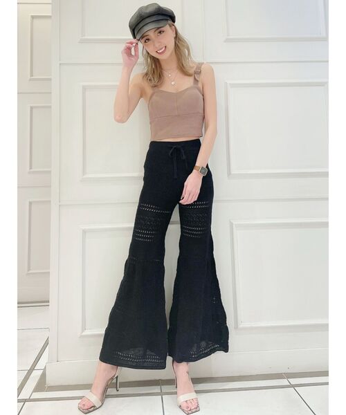 GYDA（ジェイダ）の「【SETUP着用可】デザインバックルリブビスチェ（キャミソール・レディース・ブラック/ベージュ/アイボリー・FREE）」の13枚目の写真