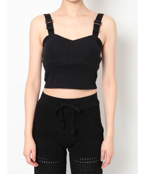 GYDA（ジェイダ）の「【SETUP着用可】デザインバックルリブビスチェ（キャミソール・レディース・ブラック/ベージュ/アイボリー・FREE）」の18枚目の写真