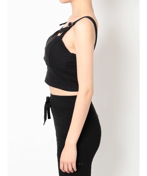 GYDA（ジェイダ）の「【SETUP着用可】デザインバックルリブビスチェ（キャミソール・レディース・ブラック/ベージュ/アイボリー・FREE）」の19枚目の写真