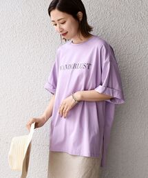 ロールアップロゴプリントTEE◆