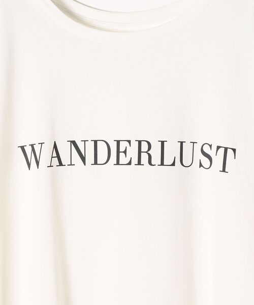 SHIPS(シップス)の「ロールアップロゴプリントTEE◆(Tシャツ/カットソー・レディース・ホワイト/ブラック/ベージュ/ラベンダー・ONE SIZE)」の6枚目の写真