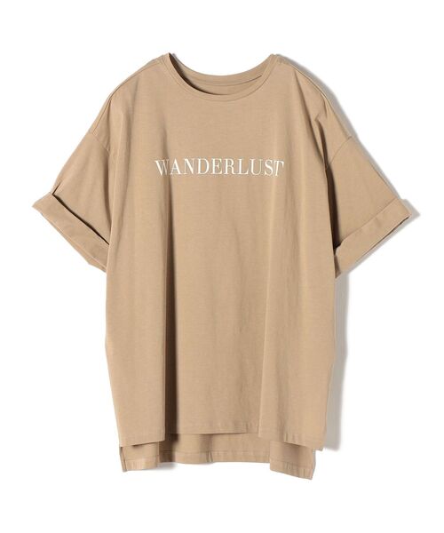 SHIPS(シップス)の「ロールアップロゴプリントTEE◆(Tシャツ/カットソー・レディース・ホワイト/ブラック/ベージュ/ラベンダー・ONE SIZE)」の9枚目の写真