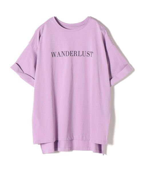 SHIPS(シップス)の「ロールアップロゴプリントTEE◆(Tシャツ/カットソー・レディース・ホワイト/ブラック/ベージュ/ラベンダー・ONE SIZE)」の15枚目の写真