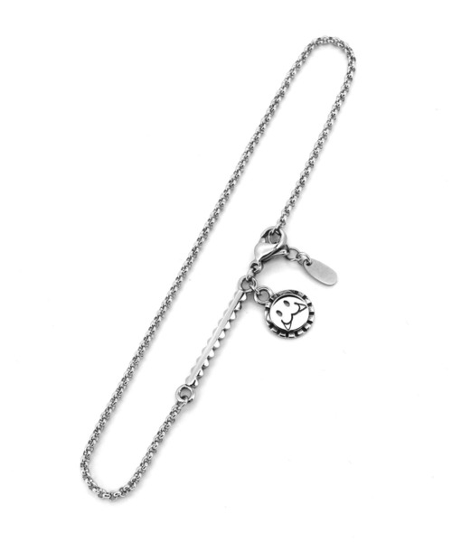 LION HEART（ライオンハート）の「LH T.H.R LEO アンクレット/甲丸チェーン/サージカルステンレス（アンクレット・メンズ・シルバー/ブラック・ONE SIZE）」の7枚目の写真