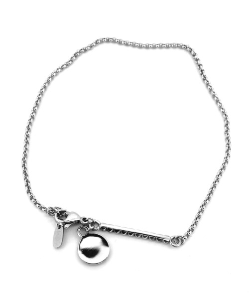 LION HEART（ライオンハート）の「LH T.H.R LEO アンクレット/甲丸チェーン/サージカルステンレス（アンクレット・メンズ・シルバー/ブラック・ONE SIZE）」の4枚目の写真