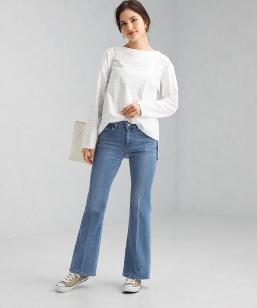 SOMETHING（サムシング）の「＜SOMETHING(サムシング)＞ LISA フレア デニム パンツ ライトブルー コバルト（デニムパンツ・レディース・コバルトブルー/ライトブルー・XS/S/M）」の14枚目の写真