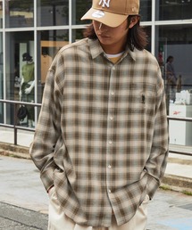 U.S. POLO ASSN. /ユーエスポロアッスン 別注 ワンポイント刺繍ロゴ オーバーサイズ L/S レギュラーカラーブロード/デニム シャツ