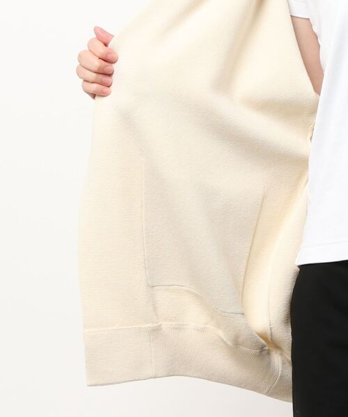 ADAM ET ROPE'（アダムエロペ）の「【セットアップ対応】メンアセリネンニットジャケット（テーラードジャケット・レディース・ブラック/ベージュ・FREE）」の15枚目の写真