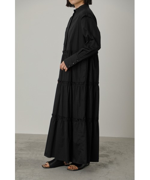 RIM.ARK リムアーク レーヨン ギャザー ワンピース N147 RIM.ARK(リムアーク)｜Waist open gather dress/ドレス