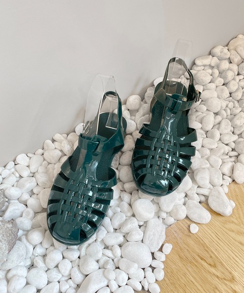 【VETEMENTS】バイカラーデザインサンダル ガイモ gaimo バイカラーストラップサンダル （ブラック