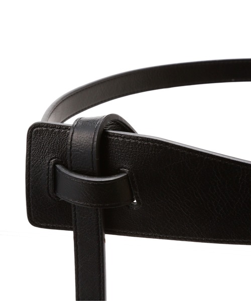 FREE'S MART（フリーズマート）の「オーバーラップベルト（ベルト・レディース・ブラック/ベージュ・ﾌﾘ-）」の4枚目の写真