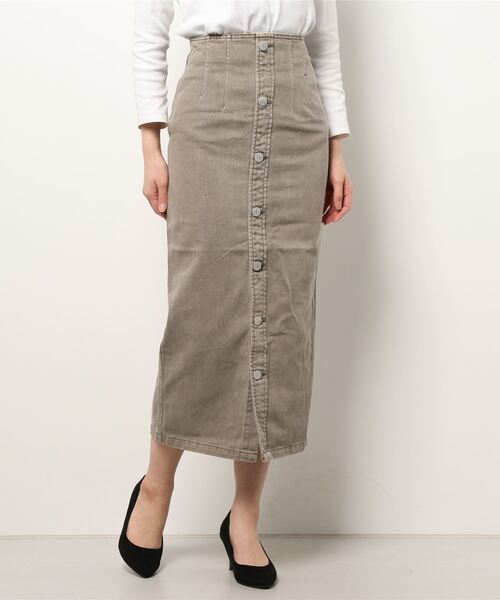 MURUA(ムルーア)の「バックスリットタイトスカート(スカート・レディース・ブラック/グリーン/ブラウン/グレー・1/2)」の3枚目の写真