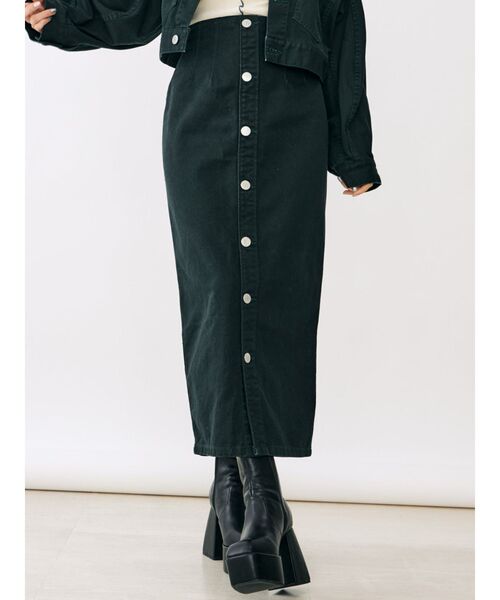 MURUA(ムルーア)の「バックスリットタイトスカート(スカート・レディース・ブラック/グリーン/ブラウン/グレー・1/2)」の4枚目の写真