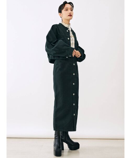 MURUA(ムルーア)の「バックスリットタイトスカート(スカート・レディース・ブラック/グリーン/ブラウン/グレー・1/2)」の6枚目の写真