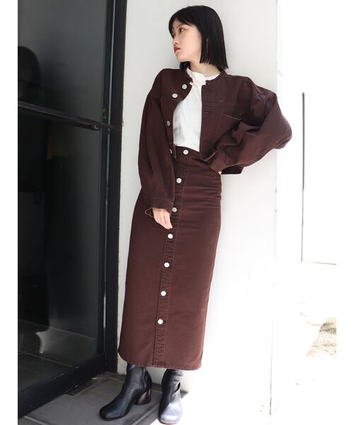 MURUA(ムルーア)の「バックスリットタイトスカート(スカート・レディース・ブラック/グリーン/ブラウン/グレー・1/2)」の7枚目の写真