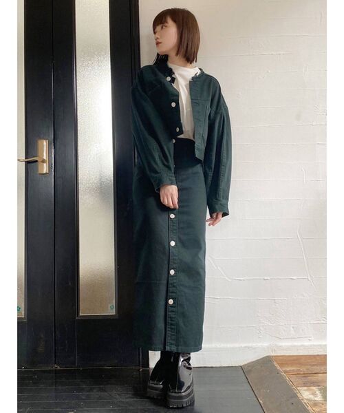 MURUA(ムルーア)の「バックスリットタイトスカート(スカート・レディース・ブラック/グリーン/ブラウン/グレー・1/2)」の11枚目の写真