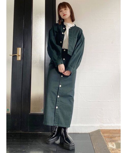 MURUA(ムルーア)の「バックスリットタイトスカート(スカート・レディース・ブラック/グリーン/ブラウン/グレー・1/2)」の12枚目の写真