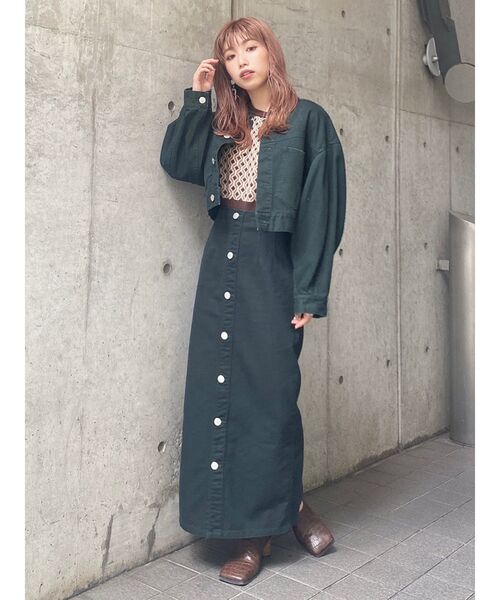 MURUA(ムルーア)の「バックスリットタイトスカート(スカート・レディース・ブラック/グリーン/ブラウン/グレー・1/2)」の19枚目の写真