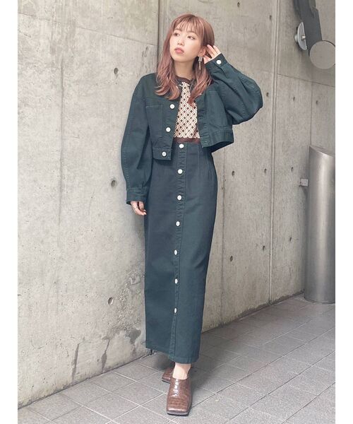 MURUA(ムルーア)の「バックスリットタイトスカート(スカート・レディース・ブラック/グリーン/ブラウン/グレー・1/2)」の20枚目の写真