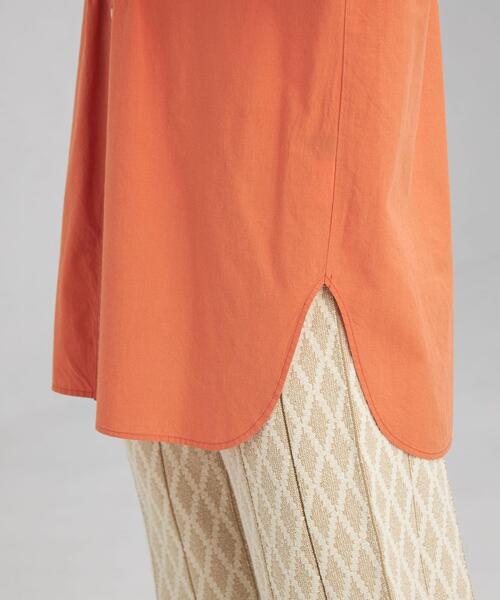 green label relaxing（グリーンレーベルリラクシング）の「ピンタック チュニック ブラウス（シャツ/ブラウス・レディース・オレンジ/ダークグレー/ホワイト・FREE）」の9枚目の写真