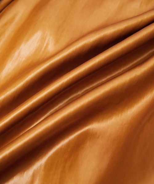 ADAM ET ROPE'（アダムエロペ）の「レザーライクサテンスカート（スカート・レディース・ブラック/キャメル・38/36）」の12枚目の写真