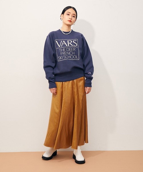 ADAM ET ROPE'（アダムエロペ）の「レザーライクサテンスカート（スカート・レディース・ブラック/キャメル・38/36）」の14枚目の写真