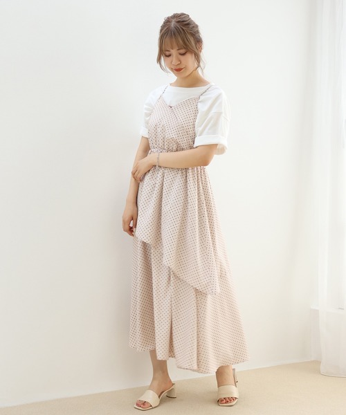 one after another NICE CLAUP(ワンアフターアナザーナイスクラップ)の「【Web限定】前後2Wayラッフルキャミワンピース(ワンピース・レディース・ブラック系/サックスブルー系/ホワイト系その他・FREE)」の21枚目の写真