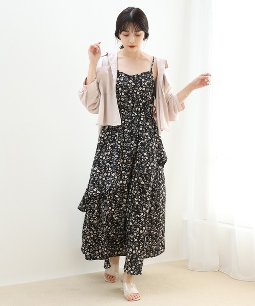 one after another NICE CLAUP(ワンアフターアナザーナイスクラップ)の「【Web限定】前後2Wayラッフルキャミワンピース(ワンピース・レディース・ブラック系/サックスブルー系/ホワイト系その他・FREE)」の7枚目の写真