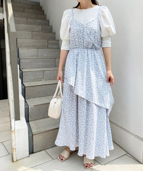 one after another NICE CLAUP(ワンアフターアナザーナイスクラップ)の「【Web限定】前後2Wayラッフルキャミワンピース(ワンピース・レディース・ブラック系/サックスブルー系/ホワイト系その他・FREE)」の19枚目の写真