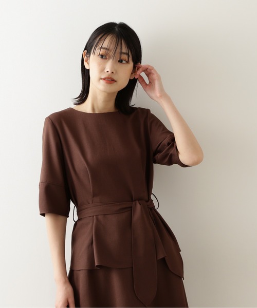 NATURAL BEAUTY BASIC(ナチュラルビューティーベーシック)の「リネンライクブラウス/0171210805(シャツ/ブラウス・レディース・ベージュ/ラベンダー/ブラウン・SMALL/MEDIUM)」の6枚目の写真