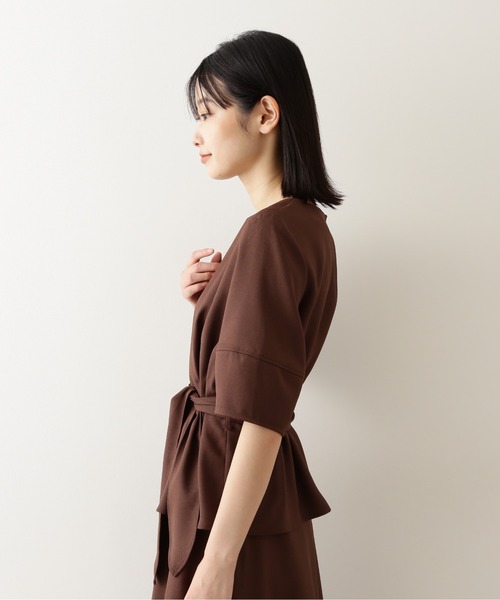NATURAL BEAUTY BASIC(ナチュラルビューティーベーシック)の「リネンライクブラウス/0171210805(シャツ/ブラウス・レディース・ベージュ/ラベンダー/ブラウン・SMALL/MEDIUM)」の8枚目の写真