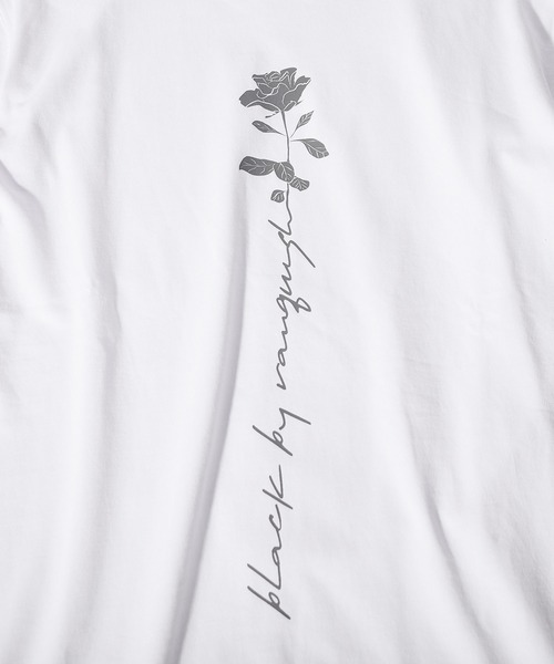 BLACK by VANQUISH(ブラックバイバンキッシュ)の「【BLACK by VANQUISH】ローズアイコンクルーネック半袖Tシャツ/カットソー(Tシャツ/カットソー・メンズ・ホワイト/ブラック・M/XL/L)」の8枚目の写真