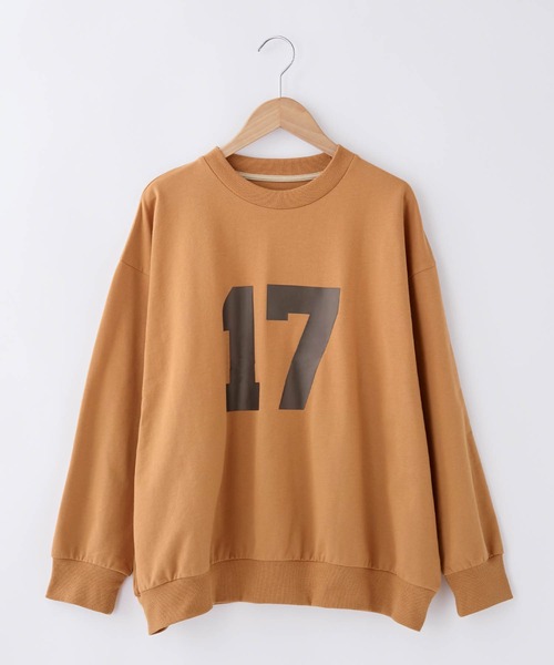 &yam(アンドヤム)の「ビッグナンバー'17'ロゴスウェット【親子お揃い/リンクコーデ】(スウェット・レディース・パープル/ブラウン/グレー・FREE)」の3枚目の写真