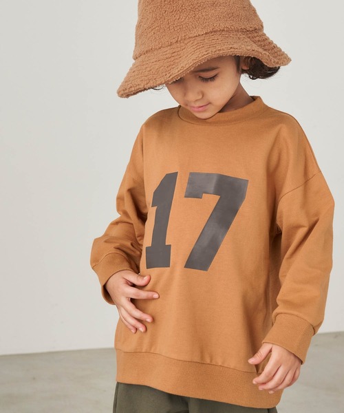 &yam(アンドヤム)の「ビッグナンバー'17'ロゴスウェット【親子お揃い/リンクコーデ】(スウェット・レディース・パープル/ブラウン/グレー・FREE)」の11枚目の写真